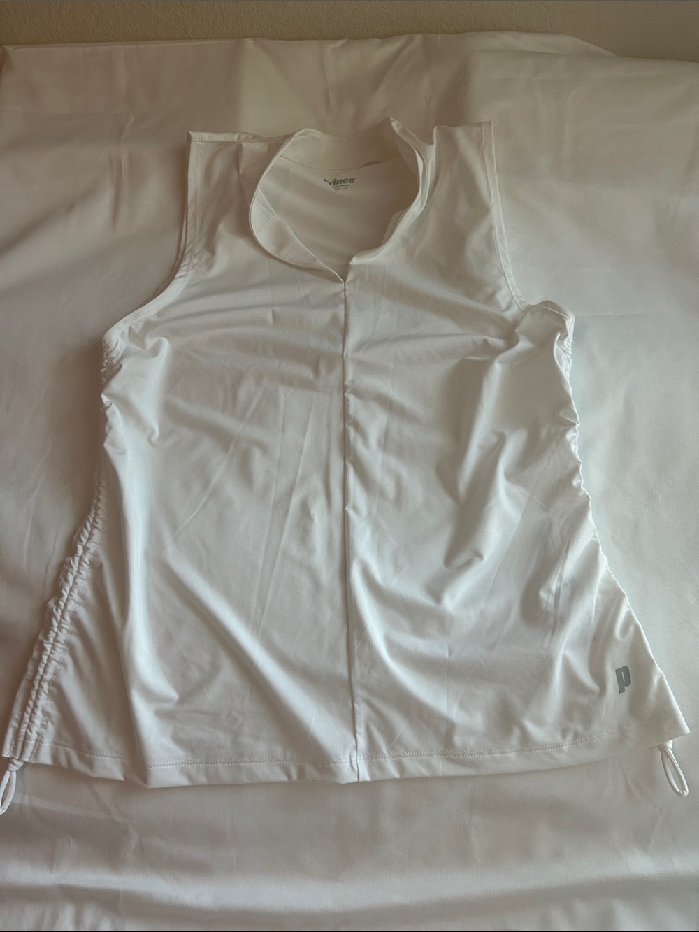Prince White Sleeveless Athletic Top